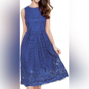 VEIISAR Womens Fashion Sleeveless Lace Fit Elegant Cocktail Party Dress. Size XS